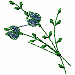 Flowers And Tree Embroidery Design 11